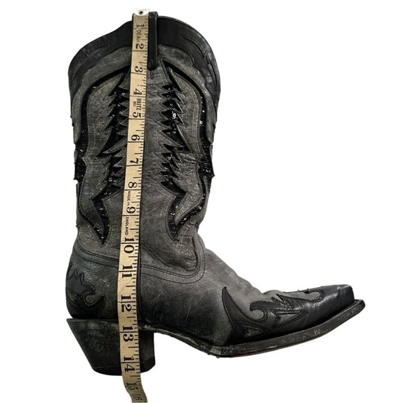 CORRAL EAGLE SEQUIN INLAY SNIP TOE COWBOY BOOTS SIZE 7.5 - Picture 15 of 16